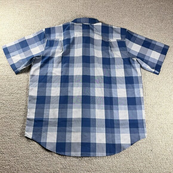 Orvis Short Sleeve Button Up Tech Shirt Blue Men's Size XL - Picture 5 of 6